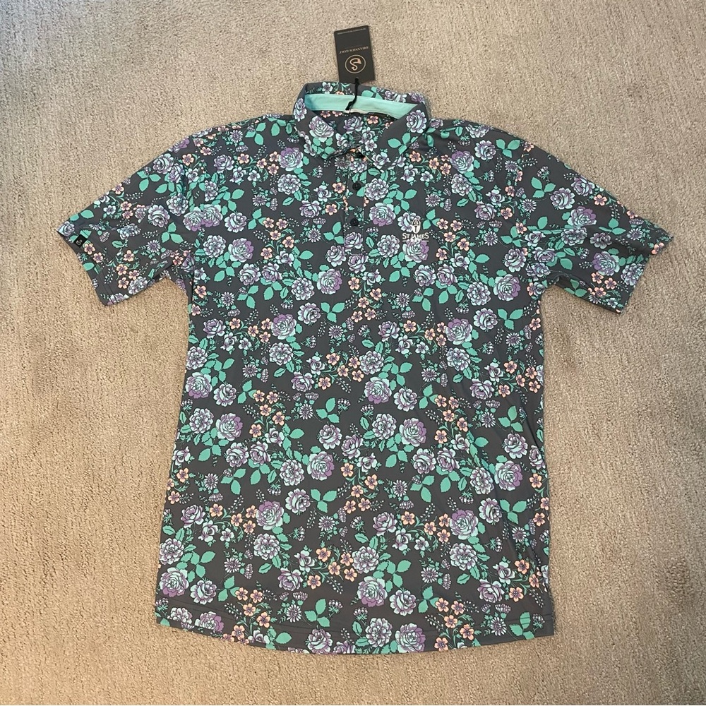 Swannies Floral Short-Sleeve polo